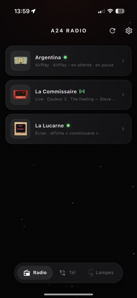 Les appareils réunis dans l’application N°24